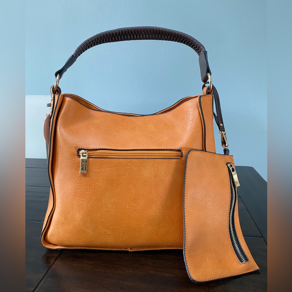 Large vegan leather purse